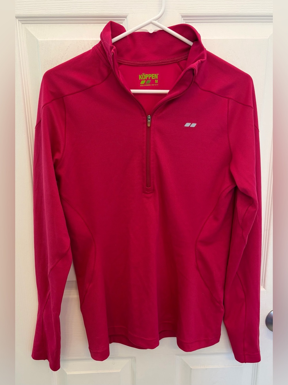 Koppen Women's Hot Pink Quarter Zip Athletic Pullover, Women’s Size Medium